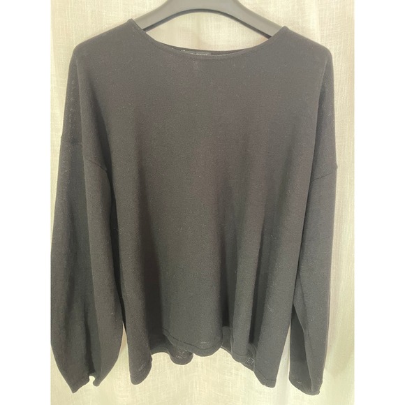 Pull Tricot Eileen Fisher En Laine Italienne - Taille L - Occasion Très Bon état